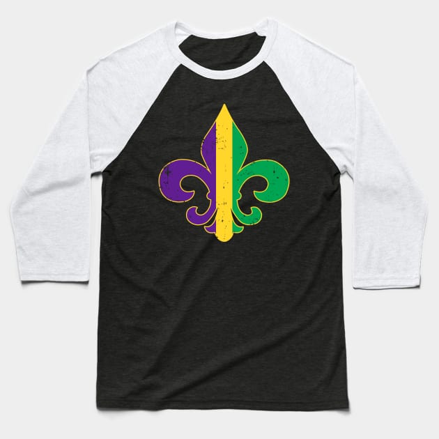 Mardi Gras Fleur De Lis Party Costume New Orleans Vacation Baseball T-Shirt by _So who go sayit_